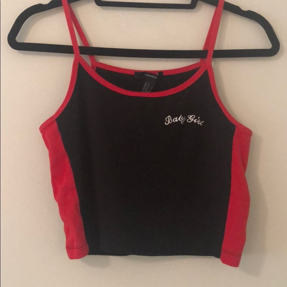 Forever 21 Baby Girl Embroidered Cropped Tank